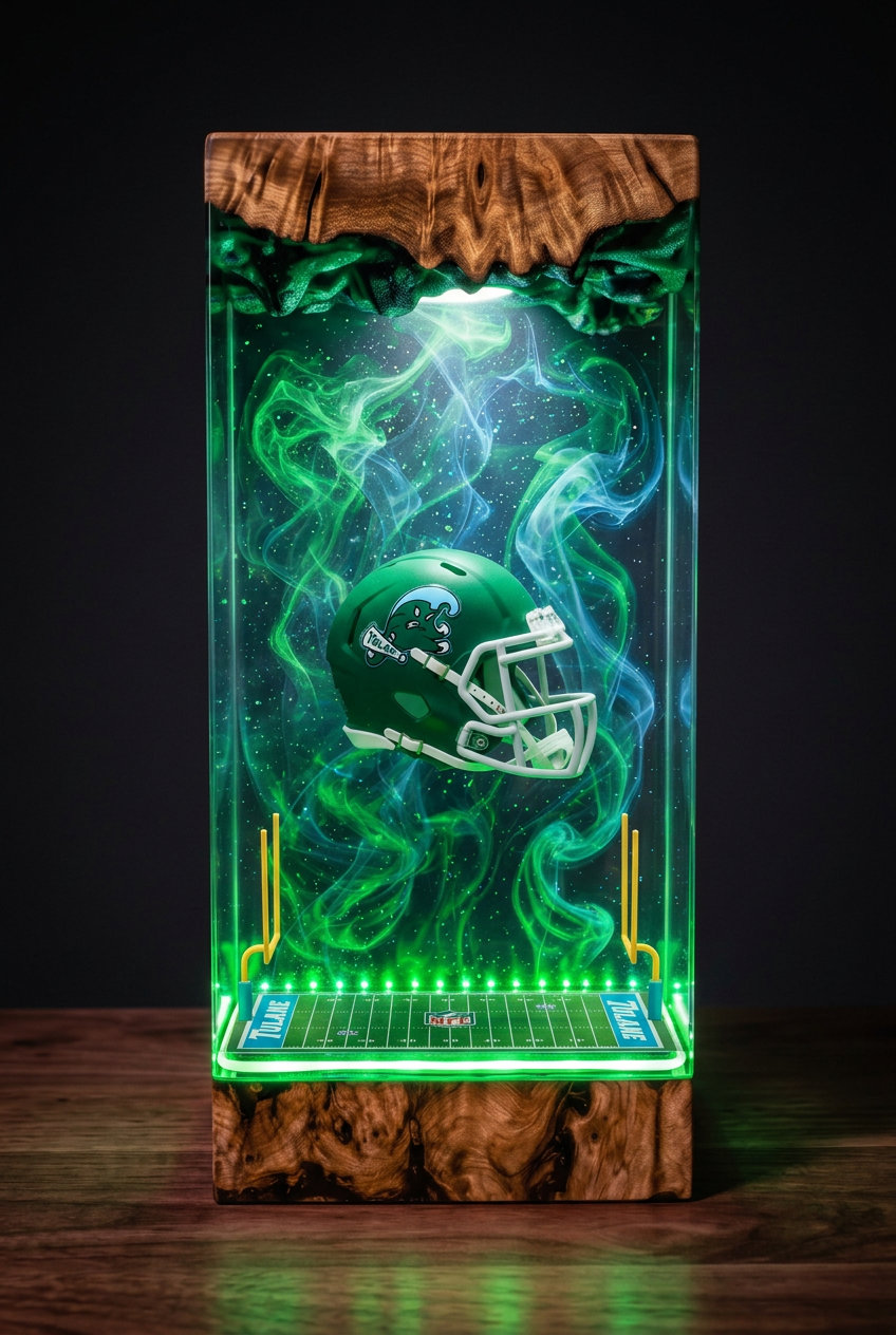 Tulane Green Wave NCAA Resin Lamp