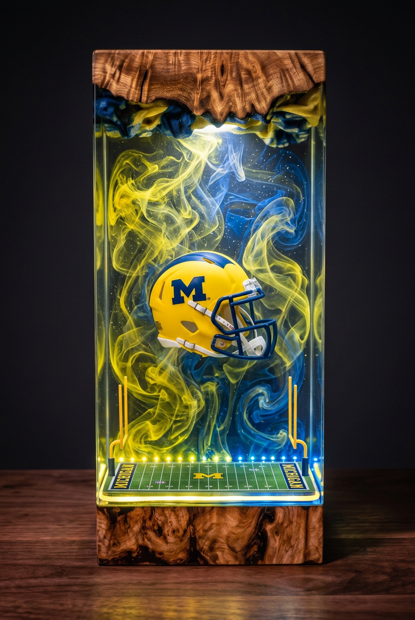 Michigan Wolverines NCAA Resin Lamp