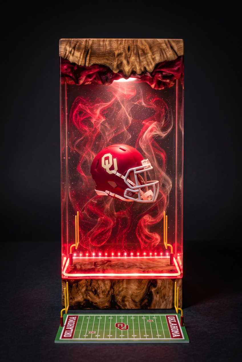 Oklahoma Sooners NCAA Resin Lamp