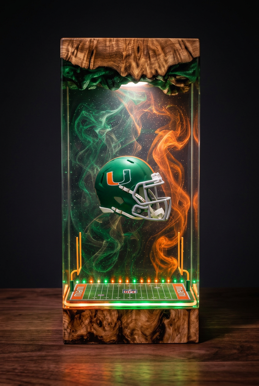 Miami Hurricanes NCAA Resin Lamp
