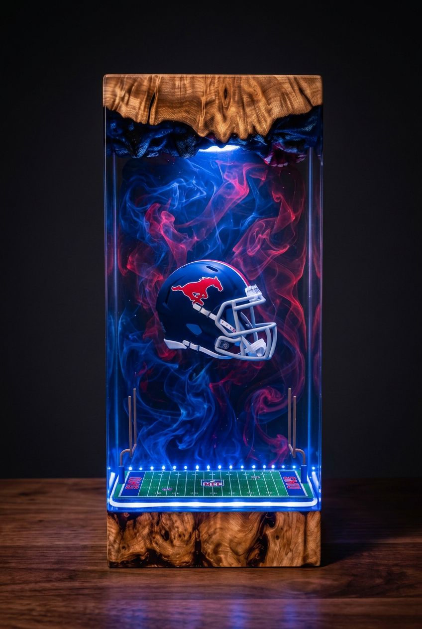 SMU Mustangs NCAA Resin Lamp
