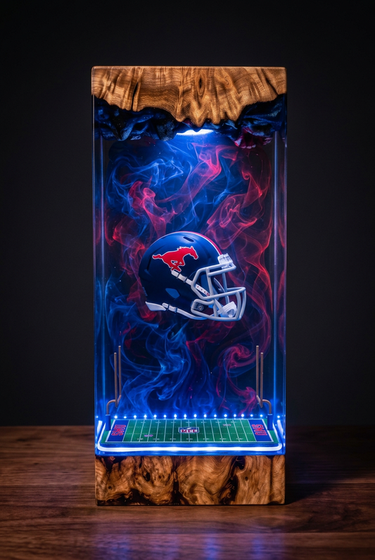 SMU Mustangs NCAA Resin Lamp