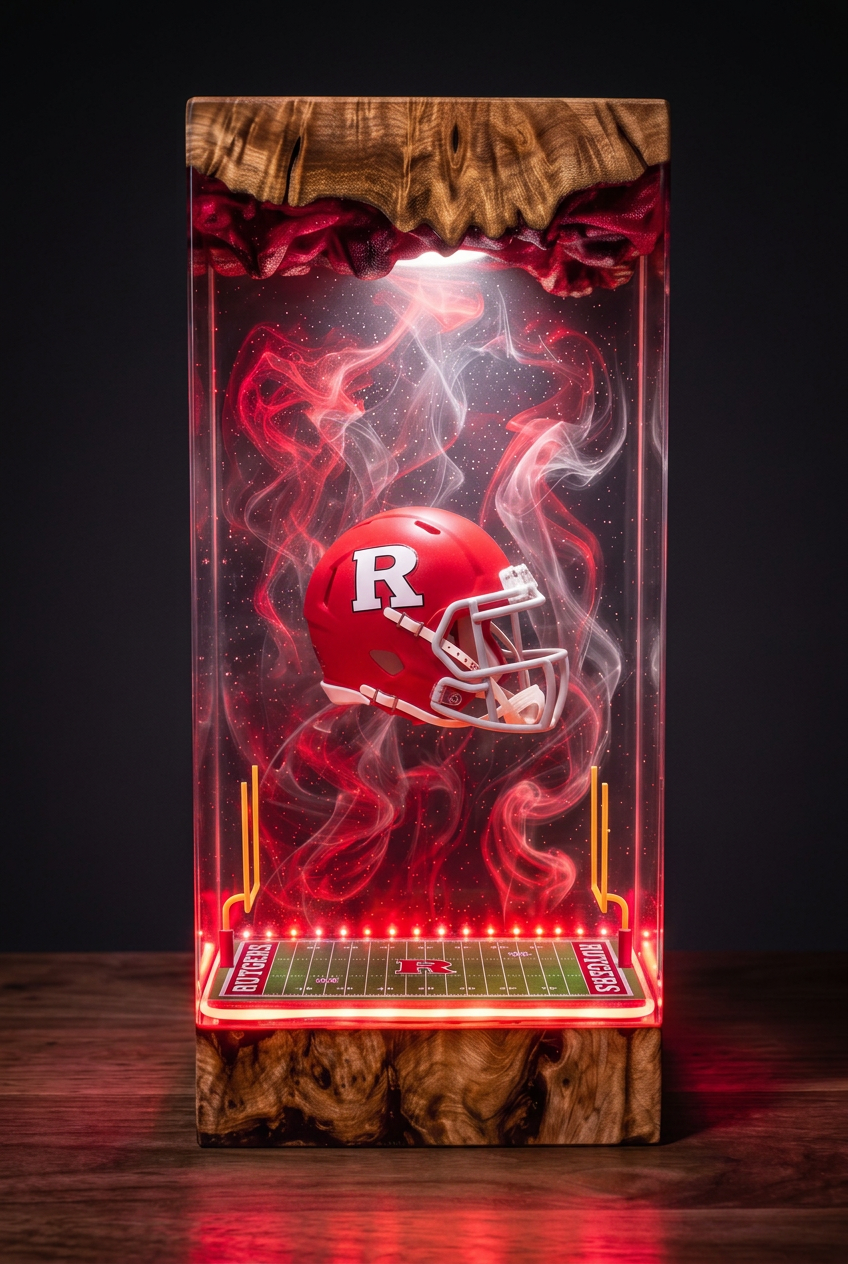 Rutgers Scarlet Knights NCAA Resin Lamp