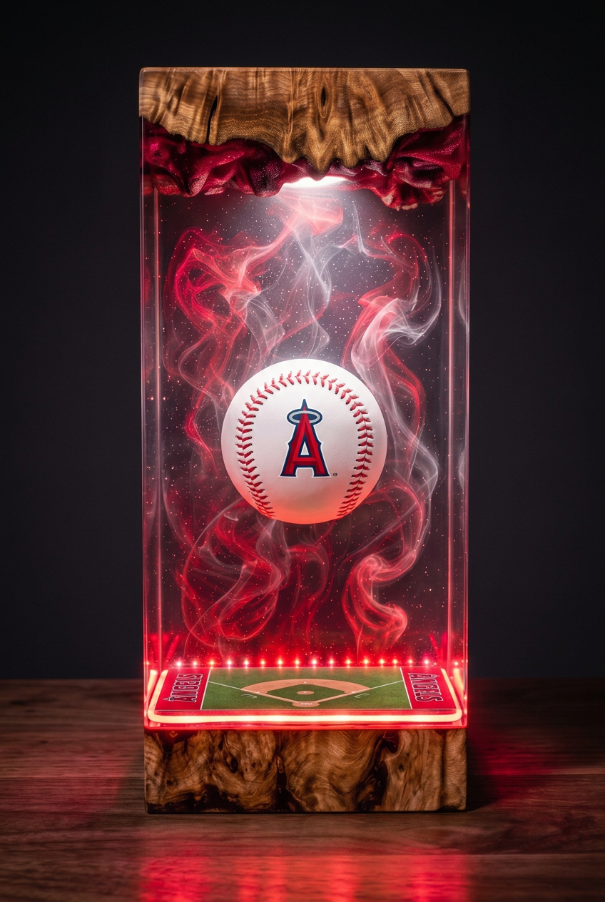 Los Angeles Angels MLB Resin Lamp
